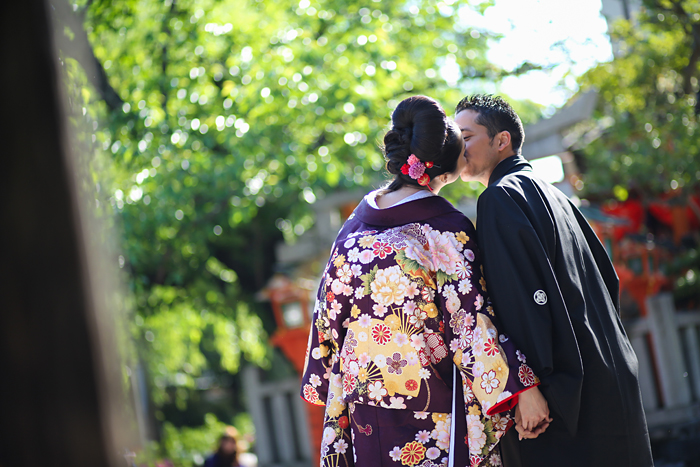 京都ならではの着物での前撮り